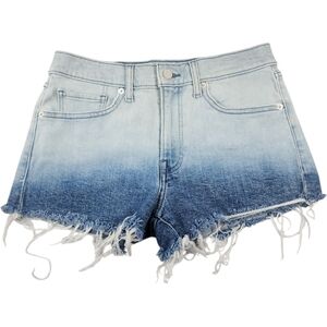 Lucky Brand Ombre Raw Hem Cutoff Denim Shorts Blue Size 4 (27)